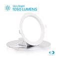 thumbnail image 5 of Infibrite 6” White Baffle Trim LED Light Fixture, Dimmable Slim Ceiling Recessed Downlight, Bright White, 6 Pack, 5 of 10