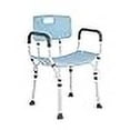 thumbnail image 3 of Lifestyle Mobility Aids Premium Shower Chair with Back and Padded Arms (Blue), 3 of 4