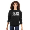 thumbnail image 3 of Never Trust an Atom Science Nerd Geek Unisex Plus Fleece Graphic Sweatshirt Brisco Brands 2X, 3 of 5