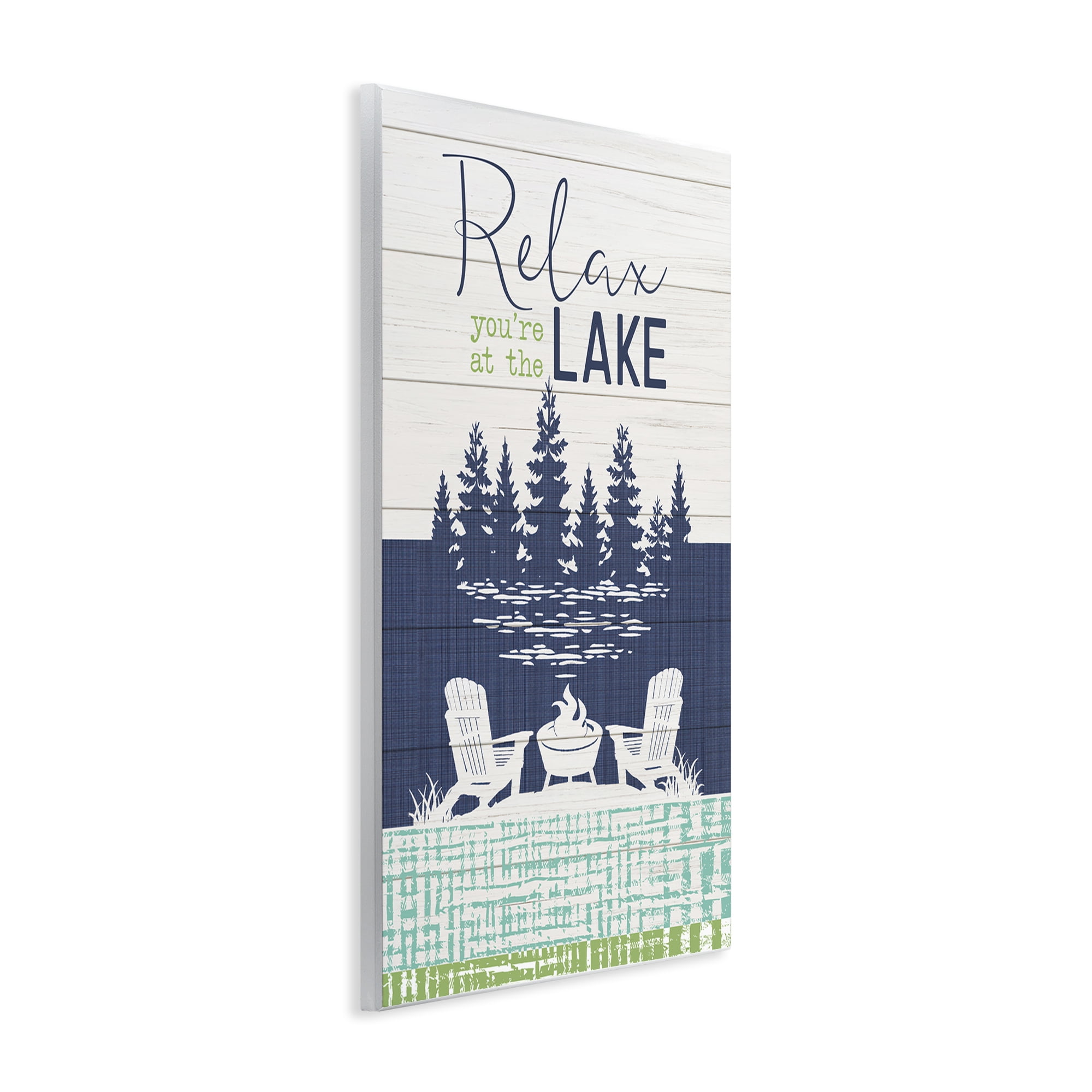 Stupell Industries Relax at Lake Rustic View Nautical & Beach Painting Unframed Art Print Wall Art, 13 x 19