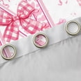 thumbnail image 4 of Feelyou N Monogrammed Curtains (2, 42x84), Girls Pink Bowknot Plaid, 4 of 6