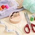thumbnail image 4 of Quilting Thread Cutters, Peach Blossom Style Tabletop Yarn Cutter Wood Carving Thread Snips with Blade Saver and Stand Creative Thread Cutting Tool for Sewing Craft Projects, 4 of 7