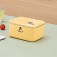 thumbnail image 5 of Yellow Stainless Steel Stackable Lunch Box Leakproof Thermal Food Container for Student School Office Commute, 5X4X3In, 1Pcs, 5 of 9