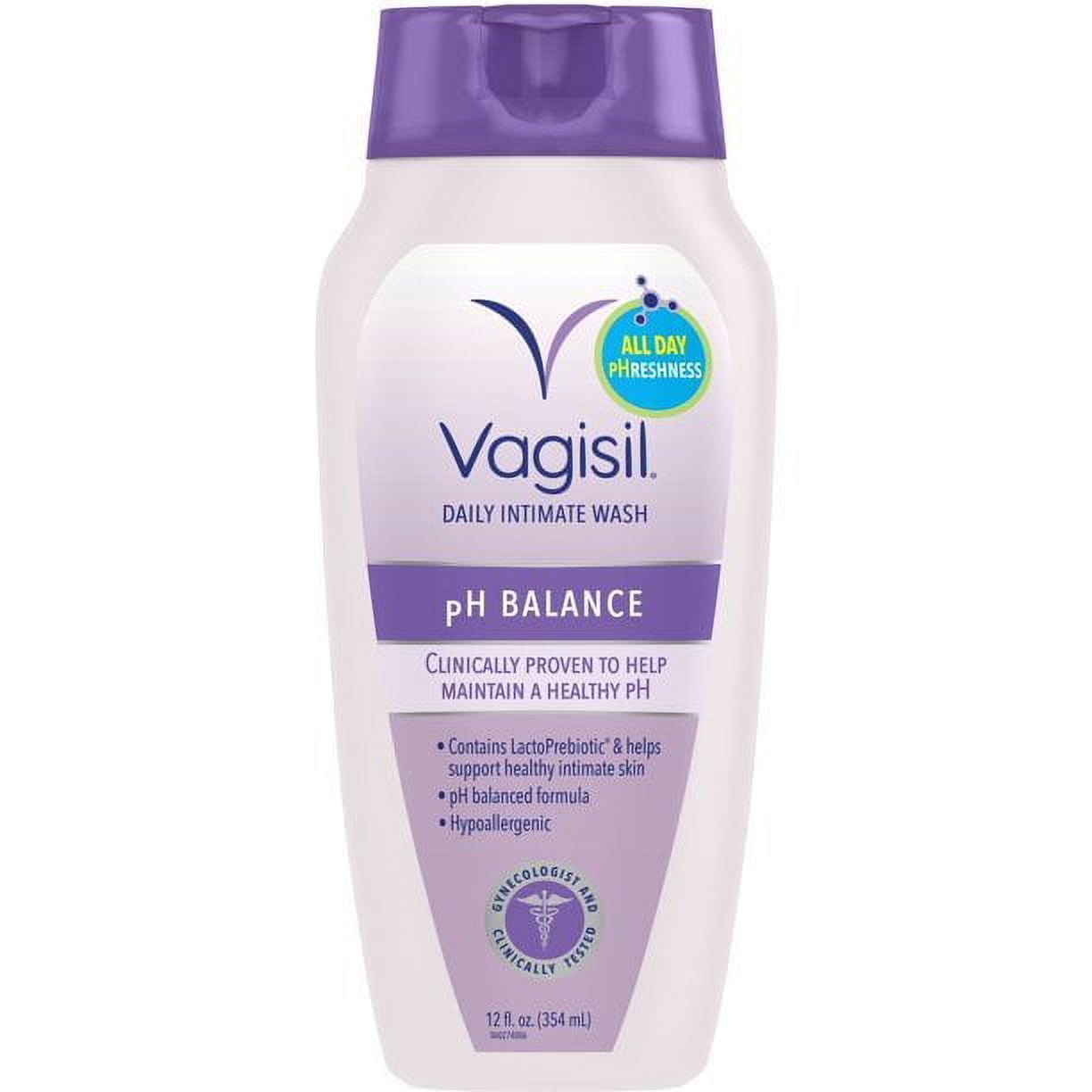 Vagasil All Day Freshness Dye-Free Hypoallergenic pH Balance Daily Intimate Wash 12 oz, 6-Pack