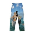 thumbnail image 4 of Balery Men'S Two Brave Cats Are Floating On The Sea Iceberg Pants,Sleepwear Pants,Pajama Pants,Pj Bottoms Drawstring And Pockets-Small, 4 of 9