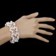thumbnail image 5 of Moda para Mujer Chapado en Plata Perla Cobre Diamante Hoja Brazalete Yuyangstore Brazalete nupcial de la boda, 5 of 8