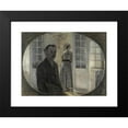 thumbnail image 2 of Vilhelm Hammershøi 24x18 Black Modern Framed Museum Art Print Titled - Interior with the Artist and His Wife (Double Portrait of the Artist and His Wife, Seen Through a Mirror), 2 of 5