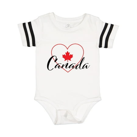 

Inktastic Canada-heart and Maple Leaf Gift Baby Boy or Baby Girl Bodysuit