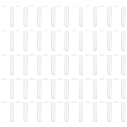 GOOHOCHY 50pcs Plastic Test Tubes Lightweight Design for Laboratory Use