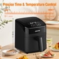 thumbnail image 2 of DEIME Air Fryer 4 Qt, Small Airfryer Digital Space Saving Compact, Bake, Reheat, Roasts for Quick Easy Meals, Mini Compact & Quiet, Nonstick & Dishwasher Safe Basket (Black), 2 of 7