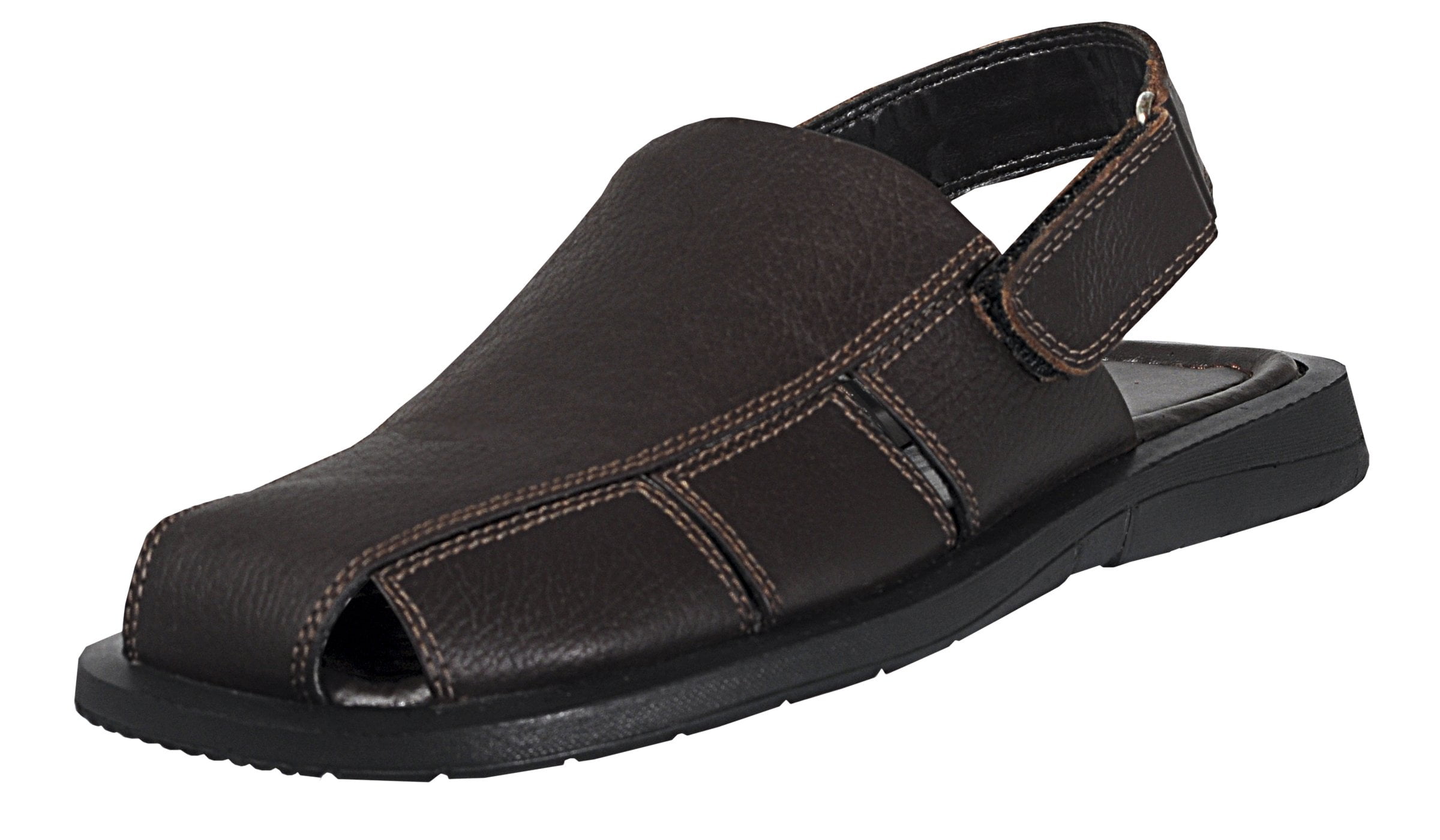 Handmade Genuine Dress Leather Sandals for Men Closed Toe adjustable Strap  on heel Fishermen style - Walmart.com