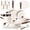 22Pcs White, variant on Carote 22-Piece Pots and Pans Set, Ceramic Nonstick Cookware Set with Steamer,Induction Compatible, White
