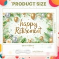 thumbnail image 2 of Golden Glitter Retirement Banner Green Leaf Happy Retirement Display Gold Star Balloon Decor Retirement Backdrop for Retirement Party Farewell Celebration Office Retirement, 2 of 8