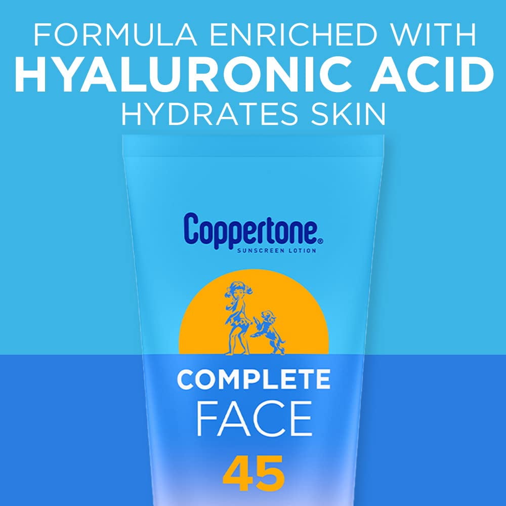 Coppertone Complete Face Sunscreen Lotion - SPF 45 (Pack of 20)