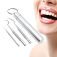 thumbnail image 3 of Juego de Palillos de dientes portátiles jinwen acero inoxidable 3 uds, 3 of 8