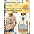 thumbnail image 5 of Anbech Sunflower Shirts for Women Graphic Tee Ladies Patriotic Tee Shirt Christian Top Short Sleeve, 5 of 8