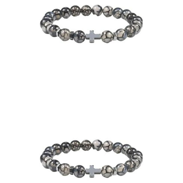 kurtrusly Bracelet à Perles Exquises pour Cadeaux de Mode Polyvalents Bracelets Rayés 2Ensemble