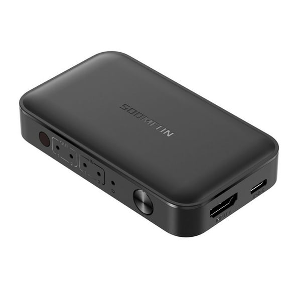 SOOMFON HDMI Switch Splitter,4K@60Hz Bi-Directional 2 in 2 Out, Supports HDCP2.2 HDR 3D 1080P HDMI2.0 for Xbox, PS5 Pro, Monitor, DVD, HDTV etc,Black