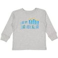 thumbnail image 3 of Inktastic Happy Hanukkah with Candles Boys or Girls Long Sleeve Toddler T-Shirt, 3 of 5