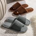 thumbnail image 5 of Men's open Toed Slippers Autumn and Winter Indoor Anti slip Breathable Bedroom Silent Couple's home Shoes for Srping and Autunm, 5 of 7