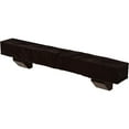 thumbnail image 3 of Ekena Millwork 6"H x 10"D x 72"W Hand Hewn Faux Wood Fireplace Mantel Kit with Ashford Corbels, Premium Cherry, 3 of 10
