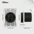 thumbnail image 5 of Hyper Tough Flush Mount Dryer Outlet 30A 125-250V 4-Wire NEMA 14-30R UL Listed, 5 of 7