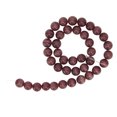 thumbnail image 1 of Pulsera de cuentas redondas de piedra natural para decoración de joyas, multifuncional, color morado oscuro, 10 mm, 1 of 8