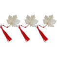 thumbnail image 4 of Hollow Bookmark Metal Leaf Shape Chinese Style Golden For Gifting Book Organization 3Pcs, 4 of 4