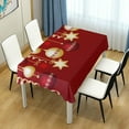 thumbnail image 7 of SKYSONIC Christmas Balls Tablecloth Waterproof Washable Polyester Square Table Cover Durable Tablecloth for Kitchen Dining Table Party Decor (54 X 54 Inch), 7 of 7
