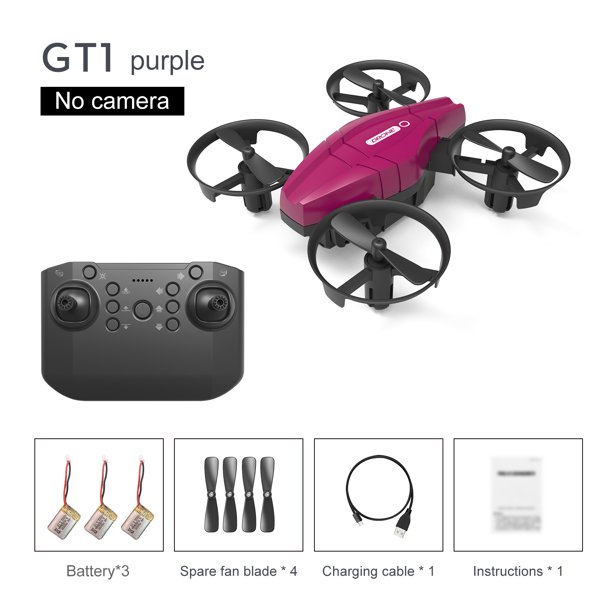4CH RC Drone 3D Flip Altitude Hold 6 ejes Gyro Quadcopters (Purple 3 Battery)