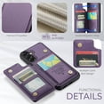 thumbnail image 5 of For Samsung Galaxy A37 A57 Case with Card Holder, Wallet Case for Women Men with RFID Blocking, Durable Leather Kickstand Magnetic Clasp Shockproof Phone Case, 5 of 11