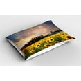 thumbnail image 2 of Ambesonne Minnesota Pillow Sham, Sunflower Field Sky, 36" X 20", Multicolor, 2 of 2