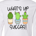 thumbnail image 4 of Inktastic What's Up Succas Funny Cacti Plants Long Sleeve Youth T-Shirt, 4 of 5