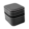 thumbnail image 3 of Caja de almacenamiento para relojes, vitrina para relojes de pulsera, regalo, reloj de lujo compacto de cuero PU Negro, 3 of 8
