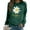Dark Green1, variant on Arlun Graphic Sweatshirts for Women Cute Flower Pattern Funny Letter Print Oversized Crew Neck Hoodless Sweatshirt Long Sleeve Drop Shoulder Loose Casual Fashion Pullover Tops 2025 White2 XL