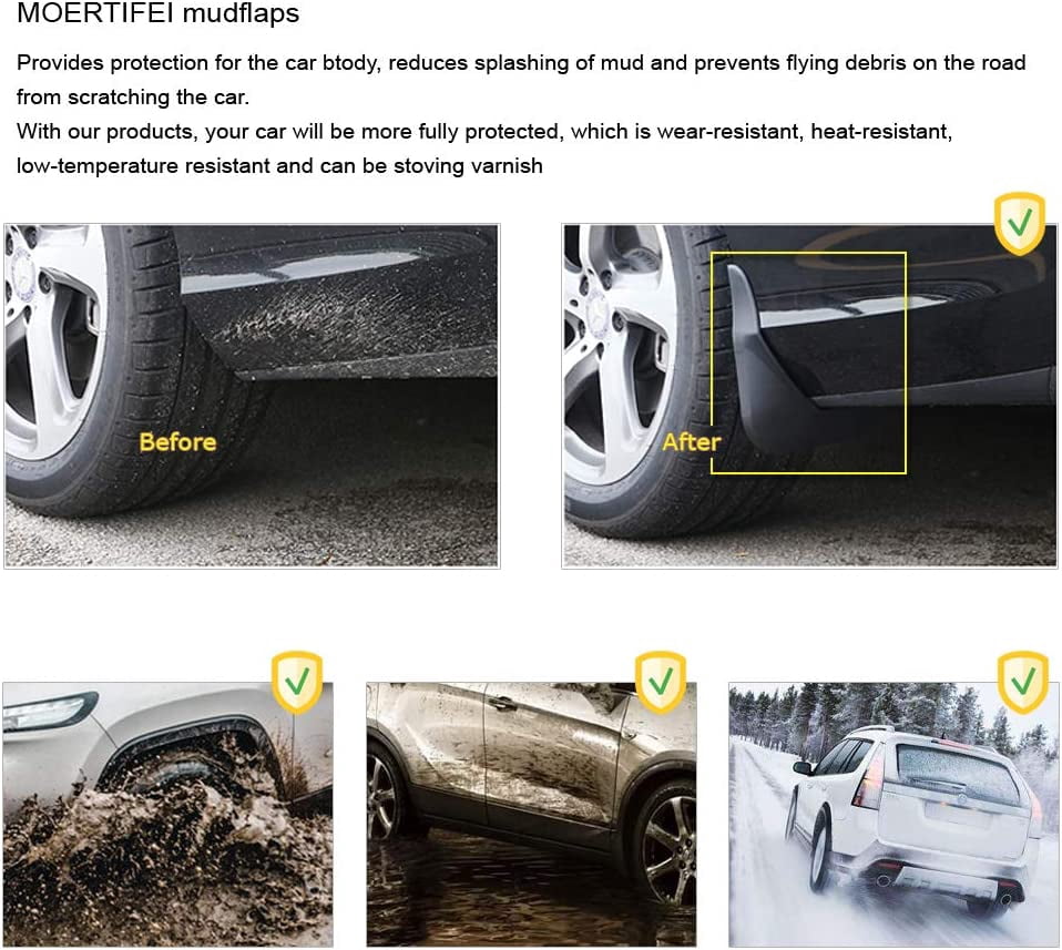Car Mudguard  Mud Flaps Splash Guards Compatible with Volvo XC40 2019-2024