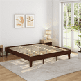 thumbnail image 6 of Yaheetech Solid Wood Platform Bed Frame with Wooden Slat Support, Dark Walnut, King, 6 of 9