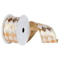 thumbnail image 2 of Vickerman 6" Gold-Cream Diamond Lame Christmas Ribbon -Q145012, 2 of 4