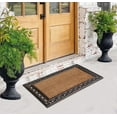 thumbnail image 5 of A1HC 30x48 Natural Coir & Rubber Paisley Border Door Mat, Heavy-Duty Large Outdoor Entrance, Thick, Durable, Anti-Shed, Bronze, 5 of 7