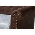 thumbnail image 2 of Baxton Studio Mabelle Brown Faux Leather Upholstered Daybed with Trundle, 2 of 10