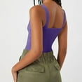 thumbnail image 4 of Posijego Ribbed Tank Tops for Women Camisole Crop Tops Summer Basic Undershirts Going out Tops, 4 of 5