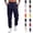 Beige, variant on Men's Casual Jogger Pants Elastic Waist Drawstring Side Pockets Tapered Leg Comfortable Lightweight Sportswear for Outdoor Activities Daily Wear Red M