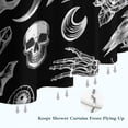 thumbnail image 6 of Black Gothic Skull Bat Pattern Shower Curtain 84"x72" ,Bathroom Decorative Shower Curtains Set with 12 Hooks,Modern Waterproof Washable Shower Curtain, 6 of 6
