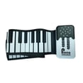 thumbnail image 2 of Piano Portátil Enrollable de 49 Teclas, Silicona, Resistente, Regalo de Cumpleaños, Teclado de Piano Electrónico Enrollable para Niños Principiantes teclas blancas y negras, 2 of 8