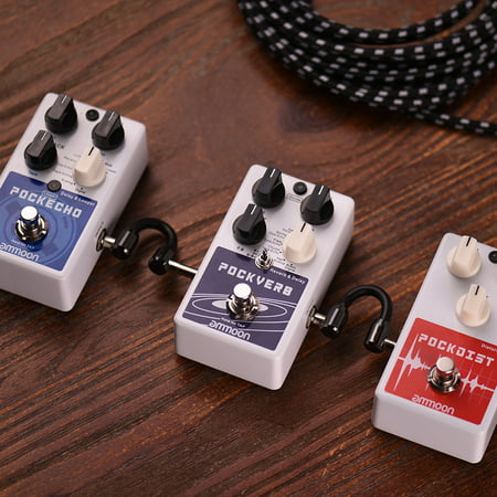 ammoon POCKECHO Delay & Looper Guitar Effect Pedal 8 Delay Effects Max. 300s Loop Time Tap Tempo Function True (Best Delay Pedal With Tap Tempo)