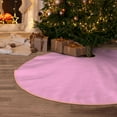 thumbnail image 4 of Salouo Pink Christmas Tree Skirt 30" Farmhouse Christmas Decorations Snowman Xmas Tree Skirt Tree Mat for Holiday Party Decor, 4 of 8