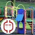 thumbnail image 3 of LEORX Red Abs Material Safe Use Anti-Slip Effect Playground Safety Handle 1Set for Childrens Swing Sets, 3 of 8