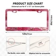 thumbnail image 2 of Aluminum License Plate Frame 2 Pack Car Exterior Accessory Car Tag Holder for Front Rear Plates Cars Decor Red Chrysanthemum and Dandelion, 2 of 7