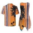 thumbnail image 5 of Psesaysky Tropical Palm Tree Couples Matching Outfit Summer Womens Tunic Dress Matched Mens Shirts Native Stripe His and Her Matched Outfit Flared Sundress with Pockets&Buttons Shirts-L, 5 of 7