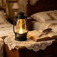 thumbnail image 4 of LED Vintage Lantern Night Light Electronic Candle Lamp Flickering Flameless Light Portable Hanging Lantern for Halloween Christmas Wedding Party Tabletop Home Decor Ambient Lighting Display, 4 of 7